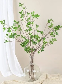 1 pièce Plante artificielle en plastique, branche de feuilles artificielles pour la décoration de la maison, la Saint-Valentin, les cadeaux