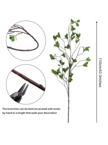1 pièce Plante artificielle en plastique, branche de feuilles artificielles pour la décoration de la maison, la Saint-Valentin, les cadeaux