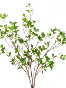 1 pièce Plante artificielle en plastique, branche de feuilles artificielles pour la décoration de la maison, la Saint-Valentin, les cadeaux