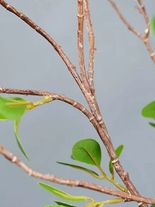 1 pièce Plante artificielle en plastique, branche de feuilles artificielles pour la décoration de la maison, la Saint-Valentin, les cadeaux