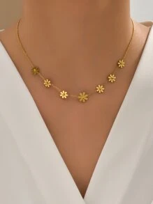 Vòng cổ trang trí hoa - Vàng - Xem 5