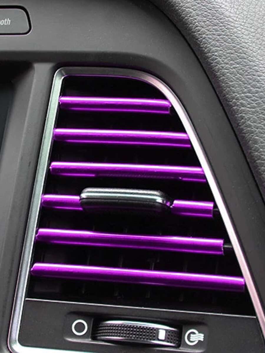 10 chiếc ô tô Air Outlet Trim Strip - Màu tím - Xem 1