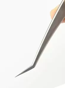 Pinzette in fibra di precisione NAGARAKU N-03 con impugnatura in diamante antiscivolo, in acciaio inossidabile premium argento, accessorio per estensioni ciglie Nagaraku - Argento - Visualizzare 4