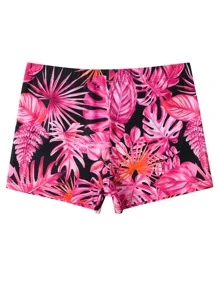 Manfinity Men Tropical Print Swim Trunks - Multicolor - View 3