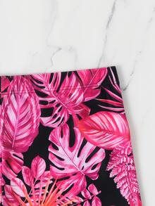 Manfinity Men Tropical Print Swim Trunks - Multicolor - View 5