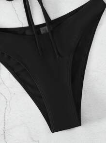 SHEIN Swim 前抽繩比基尼泳裝