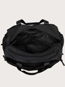 大容量行李袋雙把手運動和旅行 - 黑色 - 查看 3