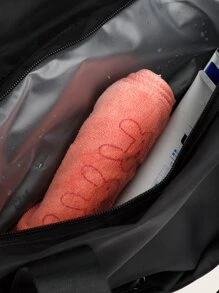 大容量行李袋雙把手運動和旅行 - 黑色 - 查看 4