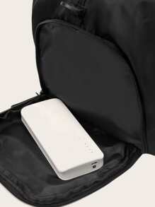 大容量行李袋雙把手運動和旅行 - 黑色 - 查看 6