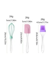 1入組隨機糕點刷和1入組鍋鏟和1入組攪拌器 - 彩色 - 查看 5