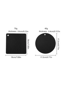 1pc silicone ngẫu nhiên Potholder - màu đen - Xem 5