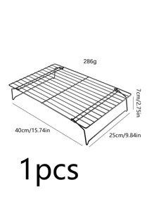 رف تبريد طبقة واحدة قابل للطي حاميات كعك ، أدوات الخبز - الأسود - مشاهدة 7