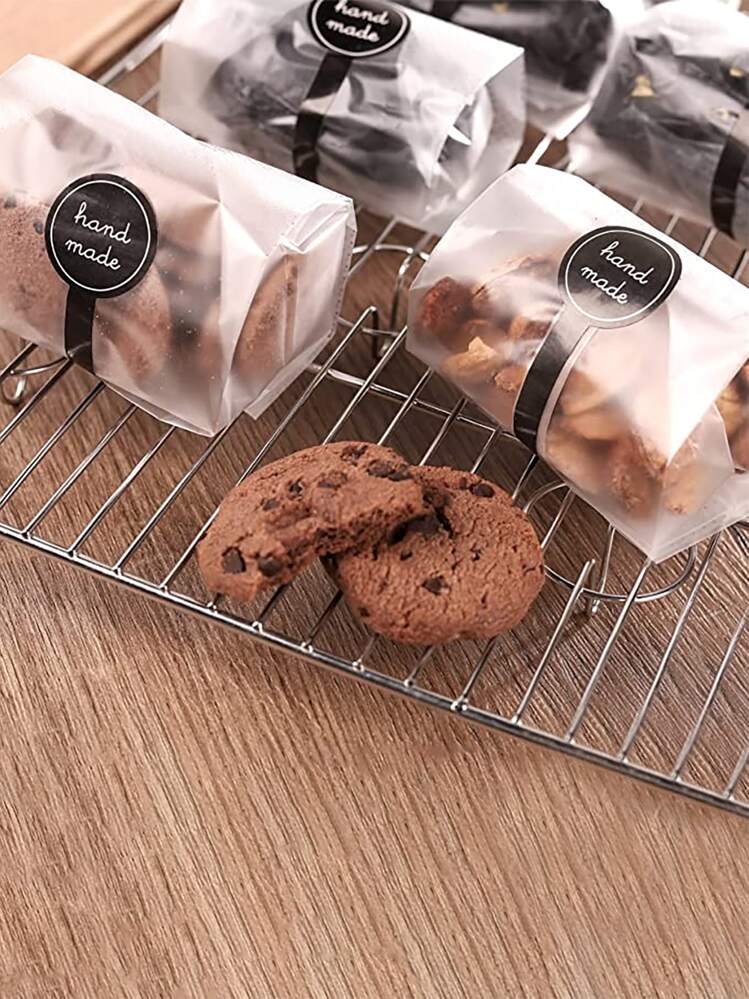 30個キャンディ＆ビスケットパッケージングバッグ、ギフトラッピングバッグ& 30シート手作り印刷ステッカー ホリデー、パーティーサプライ、ウェディングパーティーギフトバッグ - マルチカラー - 見る 2