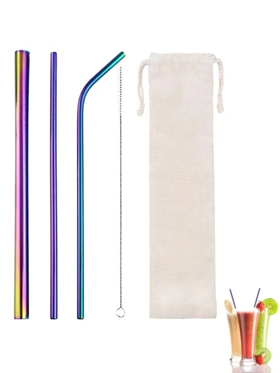 5pcs Stainless Steel Straw