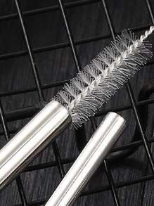 5 件套不锈钢吸管和清洁刷套装，2 根直吸管、2 根弯吸管和 1 把刷子，适用于饮用、厨房、圣诞礼物、学校用品 - 銀色 - 查看 4