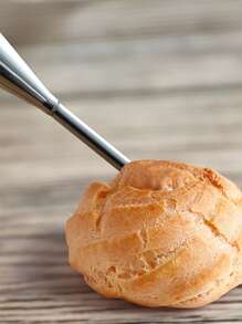 1 pieza de boquilla para manga pastelera de acero inoxidable, punta de boquilla de hojaldre larga para taza de hojaldre, pasteles, herramienta de decoración de crema - Ver 4