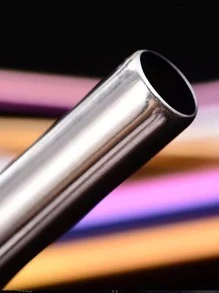 8pcs Stainless Steel Straw & 2pcs Brush - Silver - View 5