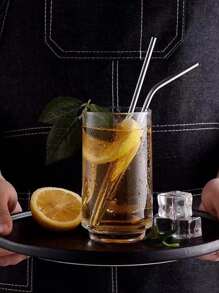 8pcs Stainless Steel Straw & 2pcs Brush - Silver - View 7