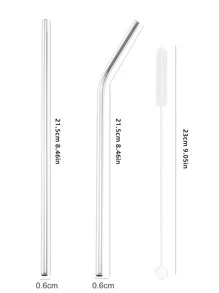 5 件套不锈钢吸管和清洁刷套装，2 根直吸管、2 根弯吸管和 1 把刷子，适用于饮用、厨房、圣诞礼物、学校用品 - 銀色 - 查看 2