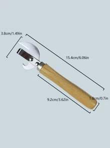 1pc Wooden Handle Can Opener, Random Wood Handle Design