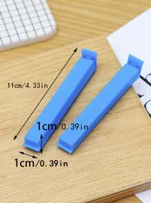 10 piezas Color aleatorio portátil nuevo almacenamiento de cocina sello para aperitivos, Clips para bolsas de sellado, abrazadera selladora, herramienta de plástico accesorio de cocina - Multicolor - Ver 2