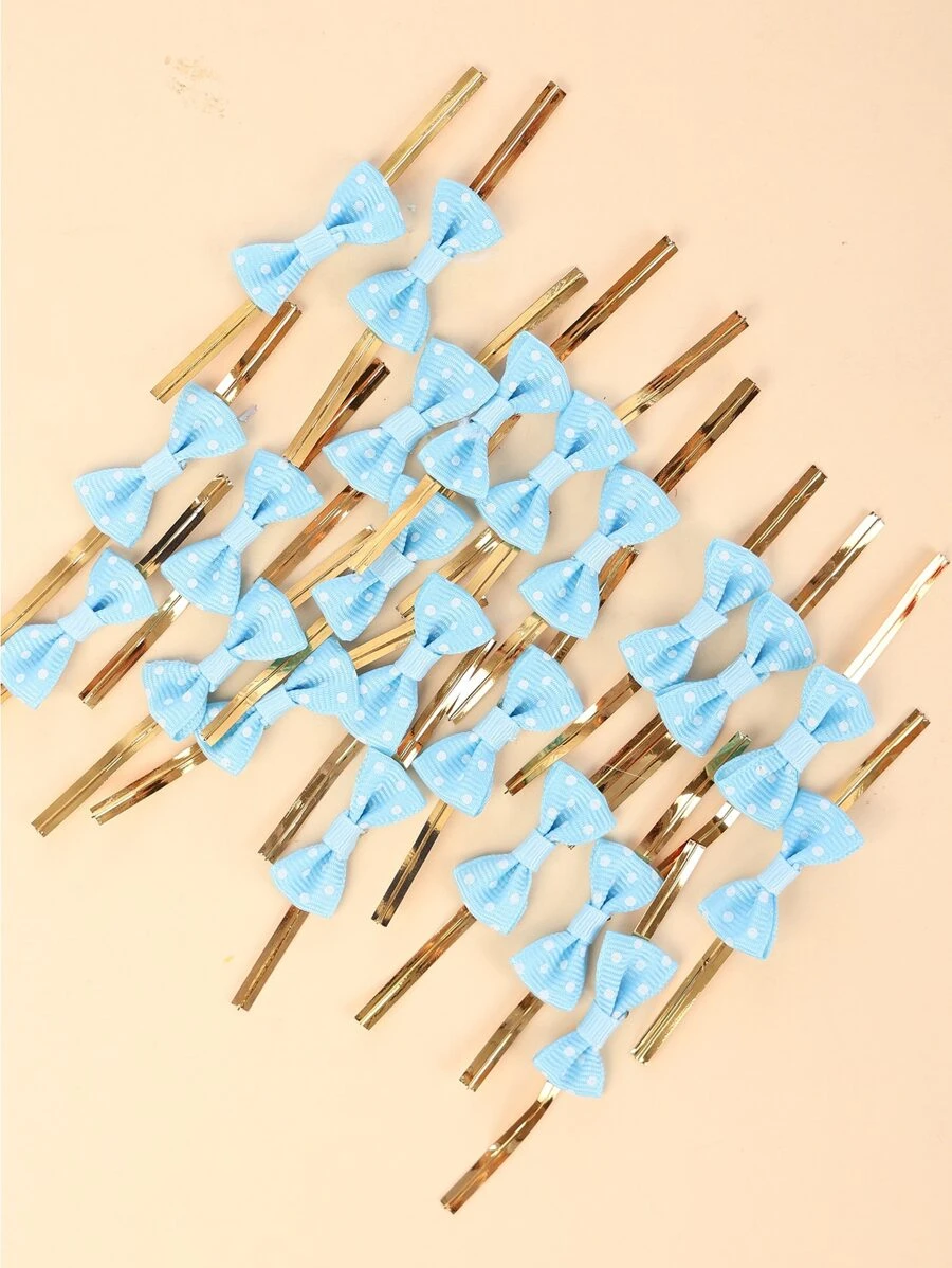 20 chiếc nơ thiết kế quà tặng cà vạt xoắn - Màu xanh lam - Xem 1