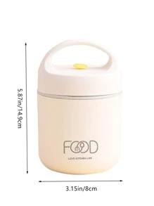 Fiambrera térmica al vacío de acero inoxidable, bolsa de almuerzo aislada, calentador de alimentos, taza de sopa, contenedores termos, fiambrera Bento - Beis - Ver 2