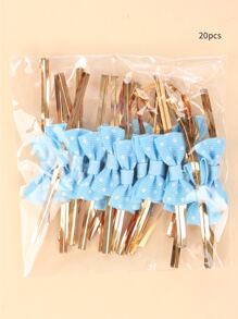 20 chiếc nơ thiết kế quà tặng cà vạt xoắn - Màu xanh lam - Xem 5