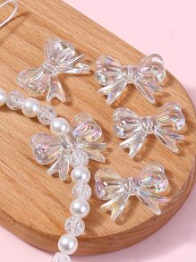 9pcs Bow Design DIY Jewelry Accessory Valentines - Clear - View 2
