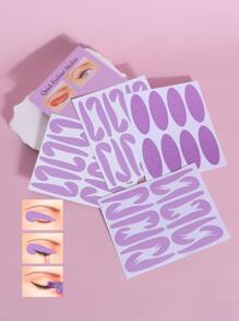 4 pegatinas auxiliares de maquillaje de ojos morados de maquillaje diario para principiantes - Morado - Ver 1