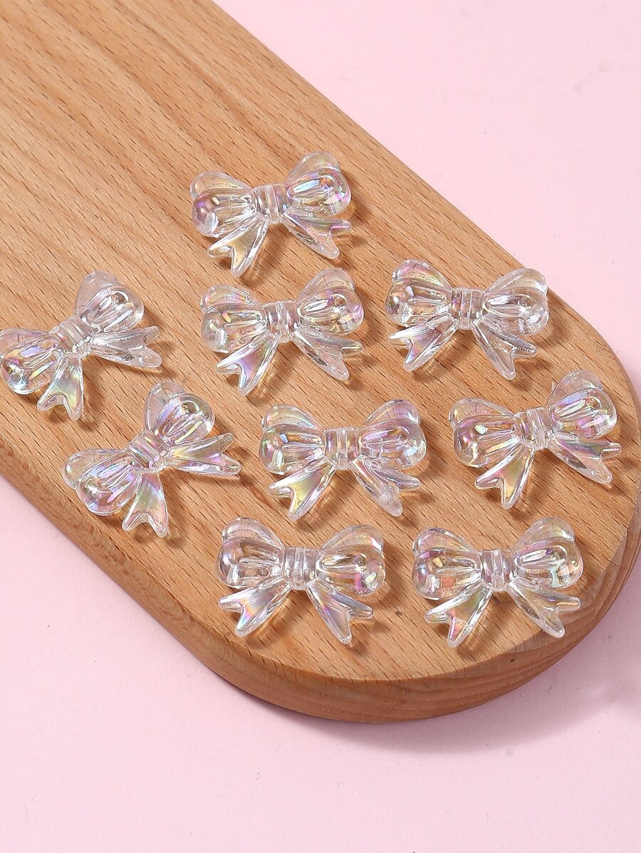 9pcs Bow Design DIY Jewelry Accessory Valentines - Clear - View 1