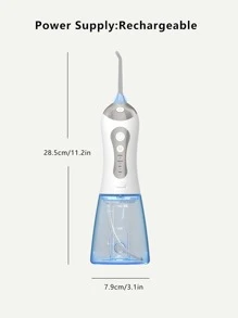 1 pieza Irrigador oral eléctrico para el agua y 2 piezas Boquilla - Blanco - Ver 4