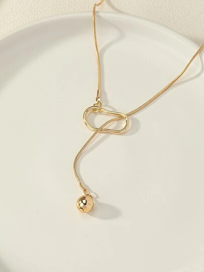 Ball Charm Y Lariat Necklace