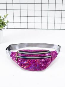 Riñonera con lentejuelas miedoso neón rosado - Rosa Fucsia - Ver 1