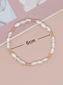 Cultured Faux Pearl Beaded Bracelet