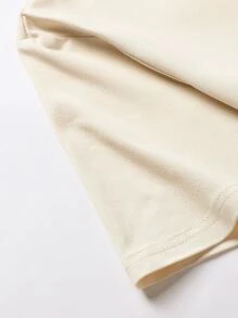 Manfinity Homme Áo thun & Áo lót Nam Slogan Giải trí - Màu be - Xem 4