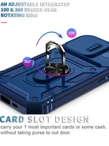 Tương thích với Ốp lưng iPhone dành cho nam Tương thích với iPhone 16 mới 3 trong 1 có cửa sổ trượt, Ốp lưng điện thoại có nam châm và giá đỡ, Thiết kế tối giản, Bộ ốp lưng điện thoại đầy đủ, Tương thích với iPhone 11/12/13/14/15 Pro Max, S23 Ultra, S24 Ultra, Tương thích với Oppo, Tương thích với Vivo, Tương thích với Redmi Note 11/12 Pro Chống nước Chống sốc Chống rơi Chống trầy xước - Màu xanh lam - Xem 10