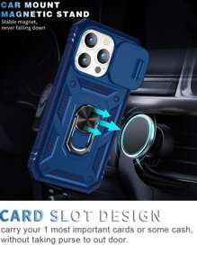 Tương thích với Ốp lưng iPhone dành cho nam Tương thích với iPhone 16 mới 3 trong 1 có cửa sổ trượt, Ốp lưng điện thoại có nam châm và giá đỡ, Thiết kế tối giản, Bộ ốp lưng điện thoại đầy đủ, Tương thích với iPhone 11/12/13/14/15 Pro Max, S23 Ultra, S24 Ultra, Tương thích với Oppo, Tương thích với Vivo, Tương thích với Redmi Note 11/12 Pro Chống nước Chống sốc Chống rơi Chống trầy xước - Màu xanh lam - Xem 9