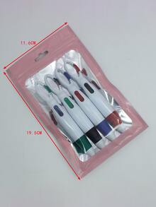 4pcs Mixed Color Ballpoint Pen, Creative Portable Writing Pen For School Student, Children - Multicolor - View 4