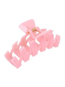 Garra de pelo unicolor - Rosa - Ver 2