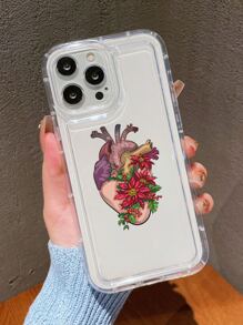 Floral Pattern Clear Phone Case