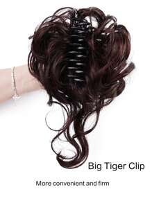 Messy Bun Hair Piece ,Claw Clip Messy Hair Bun Scrunchies For Women Tousled Updo Bun Synthetic Wavy Curly Chignon Ponytail Hairpiece For Daily Wear - Multicolor - View 2