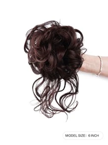 Messy Bun Hair Piece ,Claw Clip Messy Hair Bun Scrunchies For Women Tousled Updo Bun Synthetic Wavy Curly Chignon Ponytail Hairpiece For Daily Wear - Multicolor - View 4