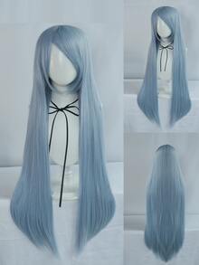 Cosplay Cực Dài Thẳng Tổng Hợp Tóc Giả Có Bangs & 1 Bộ Tóc Giả Bộ Đội - Màu xanh lam - Xem 1