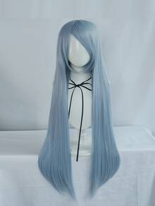 Cosplay Cực Dài Thẳng Tổng Hợp Tóc Giả Có Bangs & 1 Bộ Tóc Giả Bộ Đội - Màu xanh lam - Xem 3