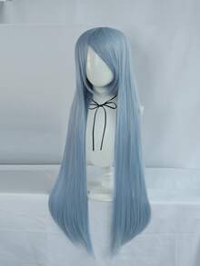 Cosplay Cực Dài Thẳng Tổng Hợp Tóc Giả Có Bangs & 1 Bộ Tóc Giả Bộ Đội - Màu xanh lam - Xem 5