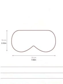 1pc Frog & Letter Graphic Eye Cover, Cartoon Cute Synthetic Fiber Sleep Mask For Home - Green - View 2