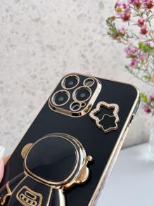 Vỏ điện thoại trang trí phi hành gia có chân đế - màu đen - Xem 3