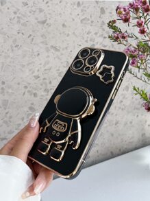 Vỏ điện thoại trang trí phi hành gia có chân đế - màu đen - Xem 4