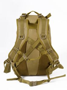 40L露营背包男旅行包战术Molle徒步登山钓鱼背包大容量户外运动旅行双肩背包 - 卡其色 - 查看 7